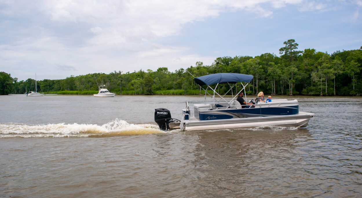 outdoor engine pontoon boat rentals