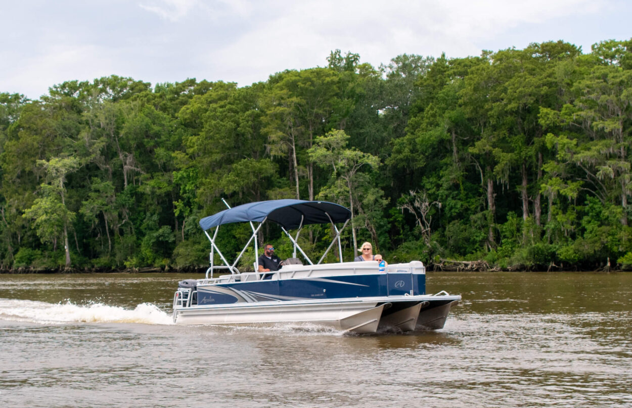 pontoon boat on Murrells Inlet SC