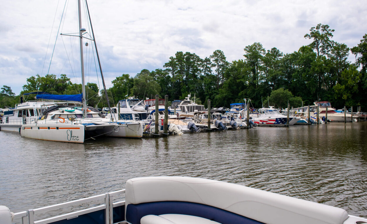 boat wet slips in Murrells Inlet at Wacca Wache Marina south carolina