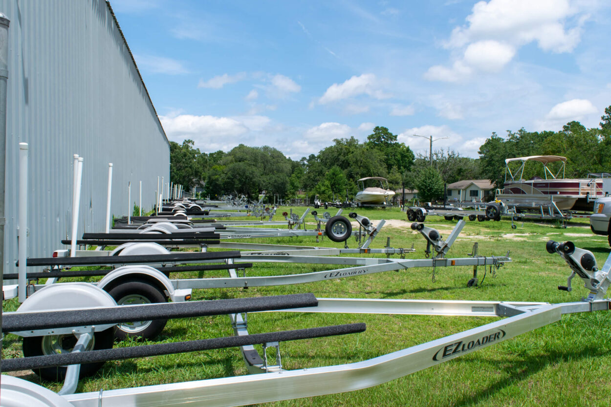 outdoor boat trailer storage near Myrtle Beach SC at Wacca Wache Marina