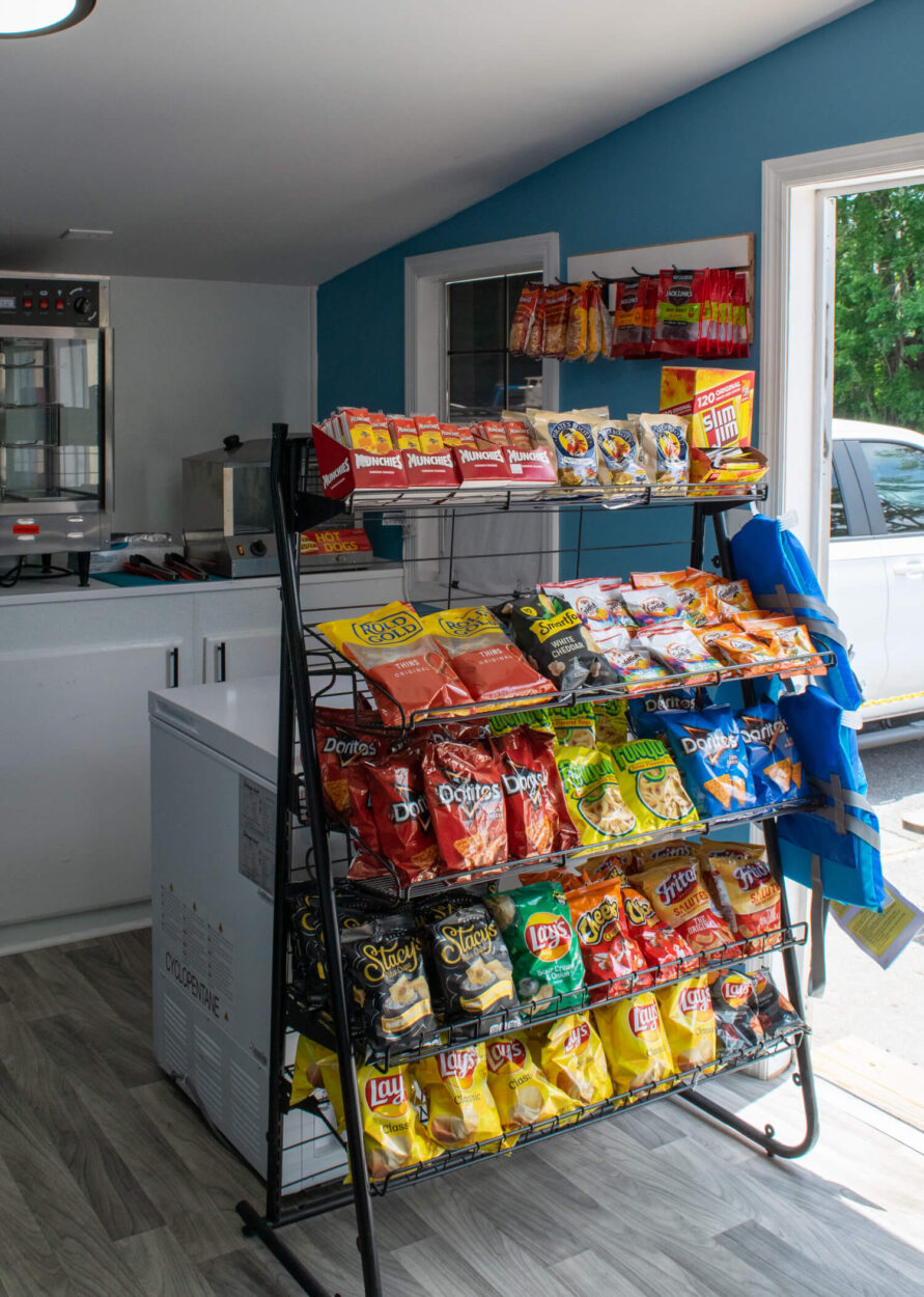 snacks for sale at Wacca Wache Marina