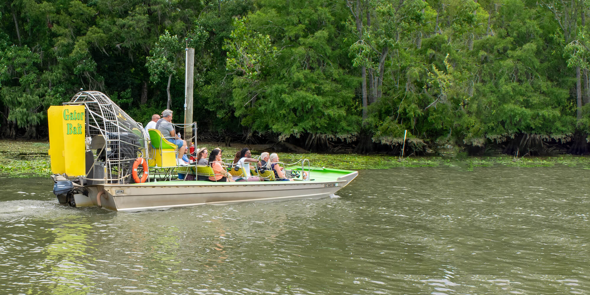 air boat river tours from Hero Plantation River Tours on Murrells Inlet, SC